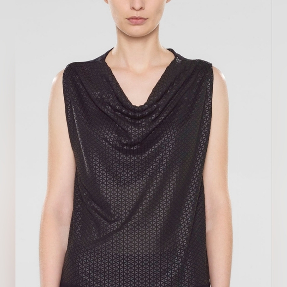 Cotton Club Tops - NEW Black Sleeveless Top Size S Avant Garde Minimalist Monochrome Lightweight